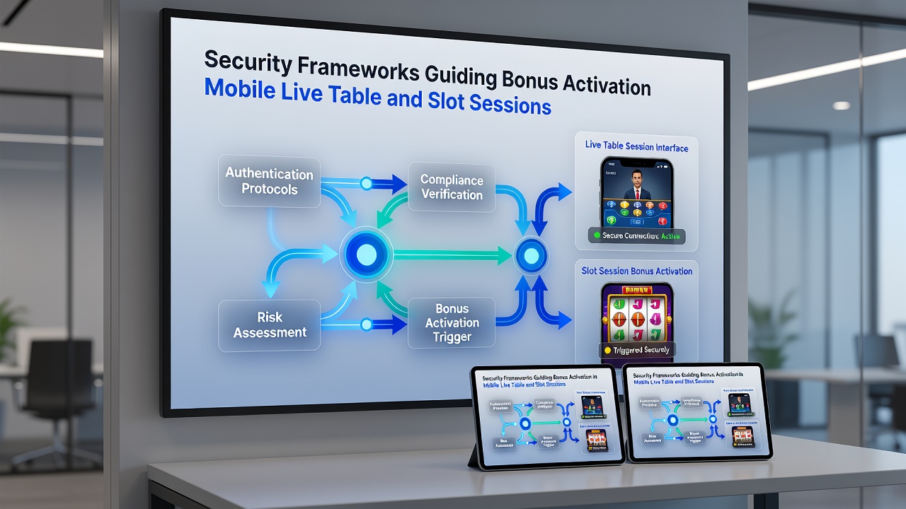 Illustration von verschlüsselten Bonus-Transaktionen in mobilen Live- und Slot-Sessions
